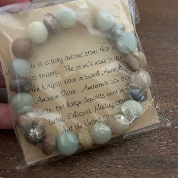 New, Amazonite Bracelet - Picture 2 of 2